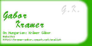 gabor kramer business card