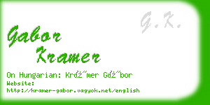 gabor kramer business card